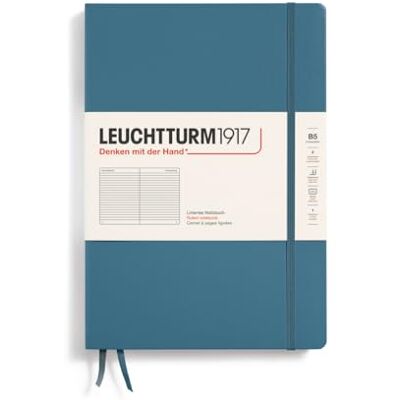 LEUCHTTURM1917 366182 Notizbuch Composition (B5), Hardcover, 219 nummerierte Seiten, Stone Blue, Liniert LEUCHTTURM1917 366182 Notizbuch Composition (B5), Hardcover, 219 nummerierte Seiten, Stone Blue, Liniert