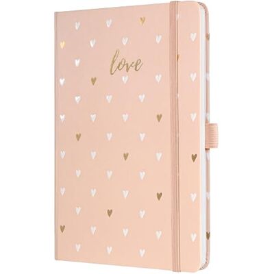 Sigel Notizbuch Jolie A5 liniert Tagebuch Rosa Hardcover JN335, Gummiband, Stifteschlaufe, Einstecktasche, vegan, nachhaltiges Papier Sigel Notizbuch Jolie A5 liniert Tagebuch Rosa Hardcover JN335, Gummiband, Stifteschlaufe, Einstecktasche, vegan, nachhaltiges Papier