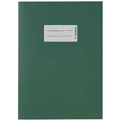 Herma 5505 Heftumschläge A5 Papier Grün, 10 Stück, Hefthüllen mit Beschriftungsfeld aus extrem kräftigen Papier & satten Farben, Heftschoner Set für Schulhefte, farbig Herma 5505 Heftumschläge A5 Papier Grün, 10 Stück, Hefthüllen mit Beschriftungsfeld aus extrem kräftigen Papier & satten Farben, Heftschoner Set für Schulhefte, farbig