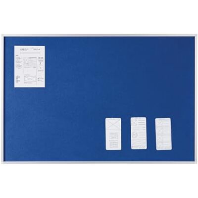 Bi-Office Filztafel New Generation, Pinnwand mit Aluminiumrahmen, 60 x 45 cm, Blau Bi-Office Filztafel New Generation, Pinnwand mit Aluminiumrahmen, 60 x 45 cm, Blau