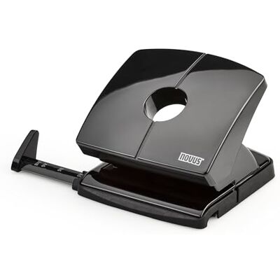 Novus B 220 Papierlocher (20 Blatt, mit Anschlagschiene, Metall/Kunststoff) schwarz Novus B 220 Papierlocher (20 Blatt, mit Anschlagschiene, Metall/Kunststoff) schwarz