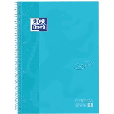 Oxford A4 European Book 1, kariert, 160 Seiten mit farbigen Rändern, Touch Hardcover, mit Whiteboard, pastell blau Oxford A4 European Book 1, kariert, 160 Seiten mit farbigen Rändern, Touch Hardcover, mit Whiteboard, pastell blau