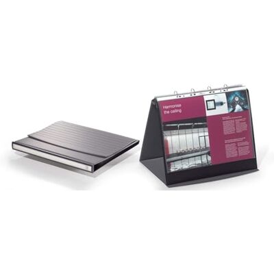 Durable Tisch-Flipchart Durastar A3 quer, 10 Hüllen, basalt, 856939 Tischaufsteller beschriftbar und erweiterbar, Präsentations-Ringbuch mit 4-Ringmechanik, Klettverschluss, Made in Germany Durable Tisch-Flipchart Durastar A3 quer, 10 Hüllen, basalt, 856939 Tischaufsteller beschriftbar und erweiterbar, Präsentations-Ringbuch mit 4-Ringmechanik, Klettverschluss, Made in Germany