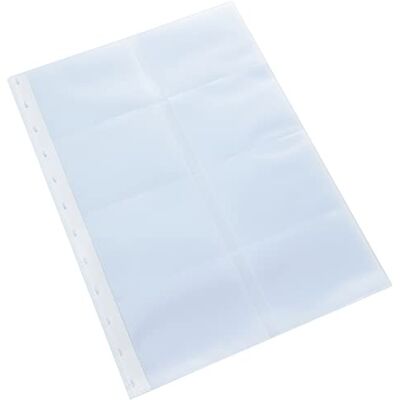 Exacompta 86211E Packung mit 10 Nachfülltaschen für Visitenkartenhalter mit abnehmbaren Ringen 21 x 29,5 cm Ref. 75251E (16 Visitenkarten pro Seite für Visitenkarten 90 x 60 mm) Kristall Exacompta 86211E Packung mit 10 Nachfülltaschen für Visitenkartenhalter mit abnehmbaren Ringen 21 x 29,5 cm Ref. 75251E (16 Visitenkarten pro Seite für Visitenkarten 90 x 60 mm) Kristall