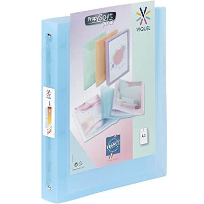 Viquel Flexibler A4-Ordner 4 Ringe Rücken 4 cm für A4-Dokumente Transluzent Blau Viquel Flexibler A4-Ordner 4 Ringe Rücken 4 cm für A4-Dokumente Transluzent Blau