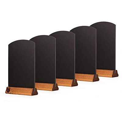 Chalkboards UK WC124FP A4 Tischkreidetafeln mit Sockel (5 Stück), Holz, rustikales Braun, 36 x 24 x 22 cm Chalkboards UK WC124FP A4 Tischkreidetafeln mit Sockel (5 Stück), Holz, rustikales Braun, 36 x 24 x 22 cm