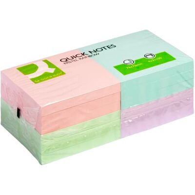 Q-Connect KF10509 Haftnotizen Quick Notes pastellfarben, 75 x 75 mm Q-Connect KF10509 Haftnotizen Quick Notes pastellfarben, 75 x 75 mm