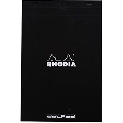 Rhodia 19559AMZC Notizblock DotPad 21x31,8cm 80 Blatt dot Lineatur Schwarz Rhodia 19559AMZC Notizblock DotPad 21x31,8cm 80 Blatt dot Lineatur Schwarz