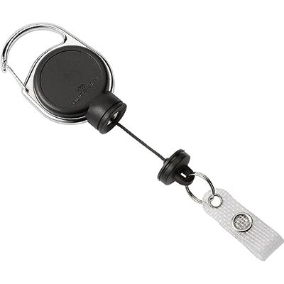 Durable Jojo Extra Strong, Kartenhalter & Schlüssel bis 300g, schwarz Ausziehbarer Schlüsselanhänger, Karabiner-Befestigung, Schlüsselring & Druckknopf-Schlaufe, 60 cm Band, Metallclip, 1 Stück Durable Jojo Extra Strong, Kartenhalter & Schlüssel bis 300g, schwarz Ausziehbarer Schlüsselanhänger, Karabiner-Befestigung, Schlüsselring & Druckknopf-Schlaufe, 60 cm Band, Metallclip, 1 Stück
