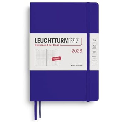 LEUCHTTURM1917 372764 Wochenplaner Medium (A5) 2026, Ink, Englisch LEUCHTTURM1917 372764 Wochenplaner Medium (A5) 2026, Ink, Englisch