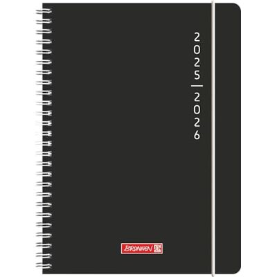 BRUNNEN Schülerkalender (2025/2026) "Plain Black", 2 Seiten = 1 Woche, A5, 208 Seiten, PP-Umschlag, schwarz BRUNNEN Schülerkalender (2025/2026) "Plain Black", 2 Seiten = 1 Woche, A5, 208 Seiten, PP-Umschlag, schwarz