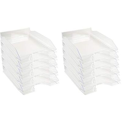 Exacompta 12323D 10er Pack Premium Briefablage Ecotray DIN A4. Ideale Briefkörbe für Ihre Organisation. Robuste und stapelbare Ablagekörbe glasklar Exacompta 12323D 10er Pack Premium Briefablage Ecotray DIN A4. Ideale Briefkörbe für Ihre Organisation. Robuste und stapelbare Ablagekörbe glasklar