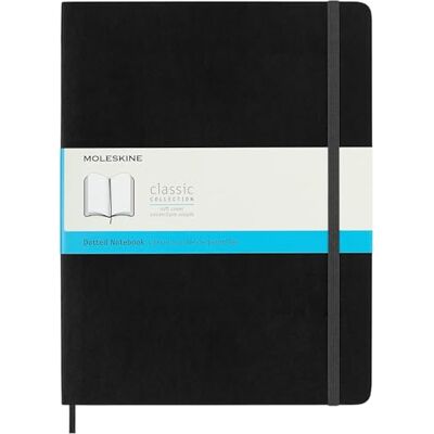 Moleskine Notizbuch, Punktraster, weiche Hülle, XL, schwarz Moleskine Notizbuch, Punktraster, weiche Hülle, XL, schwarz
