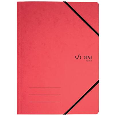 Leitz VON 5er Pack Dokumentenmappe A4, Mit Gummibandverschluss, Karton, Für 150 Blatt, leichte Projekt- & Papieraufbewahrung, Für Schule, Studium und Zuhause, Rot, 30110025 Leitz VON 5er Pack Dokumentenmappe A4, Mit Gummibandverschluss, Karton, Für 150 Blatt, leichte Projekt- & Papieraufbewahrung, Für Schule, Studium und Zuhause, Rot, 30110025