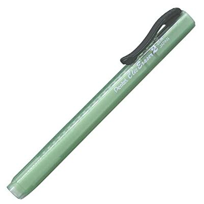 Pentel ZE11T-D "ClicEraser 2" Radierstift, nachfüllbar mit ZER-2, Gehäuse semi-transparent grün, 1 Stück Pentel ZE11T-D "ClicEraser 2" Radierstift, nachfüllbar mit ZER-2, Gehäuse semi-transparent grün, 1 Stück