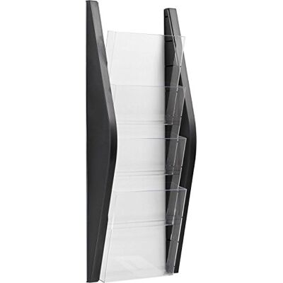 Helit H6270295 Wandbogendisplay „the arc“ 4 Taschen, DIN A5 hoch, schwarz Helit H6270295 Wandbogendisplay „the arc“ 4 Taschen, DIN A5 hoch, schwarz