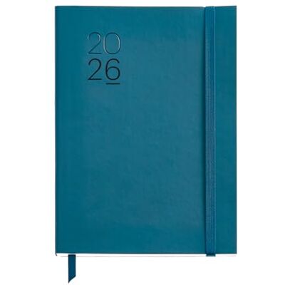 Miquelrius Kalender 2026, Tag pro Seite, ähnlich A5+ (155 x 213 mm), Tagesplaner, flexibler Einband aus genähtem Kunstleder, Papier 80 g/m², CAT-EN-PT, Blau Miquelrius Kalender 2026, Tag pro Seite, ähnlich A5+ (155 x 213 mm), Tagesplaner, flexibler Einband aus genähtem Kunstleder, Papier 80 g/m², CAT-EN-PT, Blau