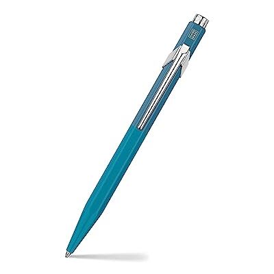 Caran d'Ache 849 PAUL SMITH Kugelschreiber in der Farbe: Cyan Blue/Steel Blue, Aluminium, Goliath Mine in Schwarz Medium, Länge: 12,5cm, NM0849.342 Caran d'Ache 849 PAUL SMITH Kugelschreiber in der Farbe: Cyan Blue/Steel Blue, Aluminium, Goliath Mine in Schwarz Medium, Länge: 12,5cm, NM0849.342