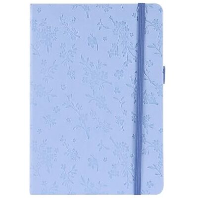 Idena 11367 Notizbuch A5, Floral in Blau, 80 Seiten kariert, 80 g/m², mit Gummiband und Stiftschlaufe, FSC-Mix Idena 11367 Notizbuch A5, Floral in Blau, 80 Seiten kariert, 80 g/m², mit Gummiband und Stiftschlaufe, FSC-Mix