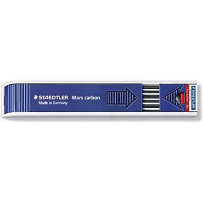 Staedtler Nachfüllmine für Fallminenstift Mars carbon, 2mm, Härtegrad 4B, Dose mit 12 Minen, 200-4B Staedtler Nachfüllmine für Fallminenstift Mars carbon, 2mm, Härtegrad 4B, Dose mit 12 Minen, 200-4B