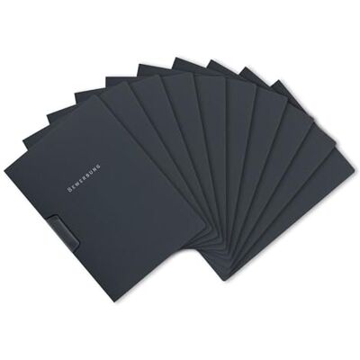 Oxford Bewerbungsmappe A4, aus Karton, Klemm-Mappe, anthrazit, 10er Pack Oxford Bewerbungsmappe A4, aus Karton, Klemm-Mappe, anthrazit, 10er Pack