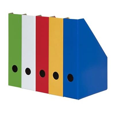 LANDRÉ Stehsammler A4, aus stabilem Karton, 7cm breit, 5 Farben, 5 Stück LANDRÉ Stehsammler A4, aus stabilem Karton, 7cm breit, 5 Farben, 5 Stück