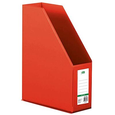 D.RECT Kunststoff-Organizer, Zeitschriftenhalter, Stehsammler mit Sichtfenster zum Beschriften PVC A4 90mm, zusammenlegbar, Rot D.RECT Kunststoff-Organizer, Zeitschriftenhalter, Stehsammler mit Sichtfenster zum Beschriften PVC A4 90mm, zusammenlegbar, Rot