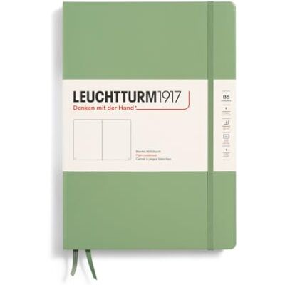 LEUCHTTURM1917 366171 Notizbuch Composition (B5), Hardcover, 219 nummerierte Seiten, Salbei, Blanko LEUCHTTURM1917 366171 Notizbuch Composition (B5), Hardcover, 219 nummerierte Seiten, Salbei, Blanko