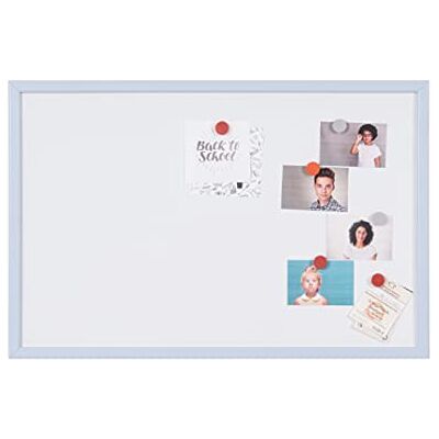 Bi-Office Whiteboard mit pastellfarbenem Rahmen, magnetisch trocken abwischbar, pastellblauer MDF-Rahmen, 60x40cm Bi-Office Whiteboard mit pastellfarbenem Rahmen, magnetisch trocken abwischbar, pastellblauer MDF-Rahmen, 60x40cm