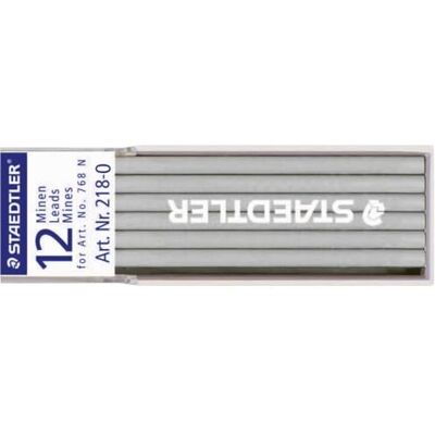 Staedtler 218 Lumocolor non-permanent omnichrom Spezialmine, 12 Stück Etui, weiß Staedtler 218 Lumocolor non-permanent omnichrom Spezialmine, 12 Stück Etui, weiß