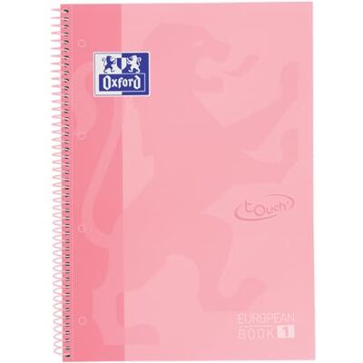 Oxford A4 European Book 1, liniert, 160 Seiten mit farbigen Rändern, Touch Hardcover, mit Whiteboard, pastell rosa Oxford A4 European Book 1, liniert, 160 Seiten mit farbigen Rändern, Touch Hardcover, mit Whiteboard, pastell rosa