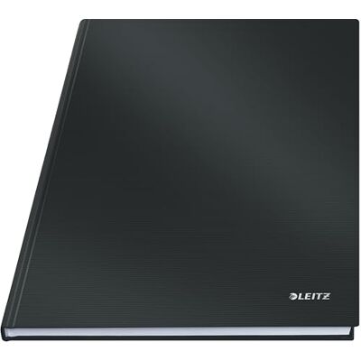 Leitz A4 Notizbuch liniert, 160 Seiten, 80 Blatt FSC zertifiziertes 80 g/m² Papier, Stabiler, kratzfester Hardcover-Einband, Für Büro, Schule oder als Tagebuch, Solid Serie, Schwarz, 46650095 Leitz A4 Notizbuch liniert, 160 Seiten, 80 Blatt FSC zertifiziertes 80 g/m² Papier, Stabiler, kratzfester Hardcover-Einband, Für Büro, Schule oder als Tagebuch, Solid Serie, Schwarz, 46650095