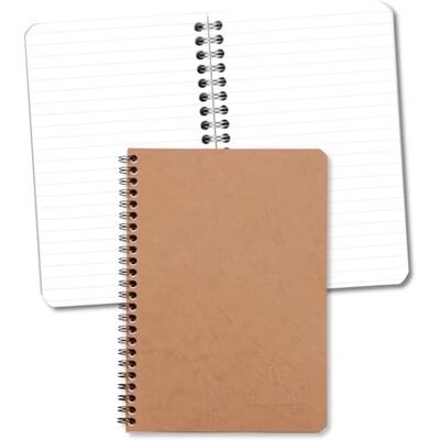 Clairefontaine 78536C Spiralbuch (DIN A5, 14,8 x 21 cm, Age Bag liniert mit Rand, 50 Blatt) 1 Stück braun Clairefontaine 78536C Spiralbuch (DIN A5, 14,8 x 21 cm, Age Bag liniert mit Rand, 50 Blatt) 1 Stück braun