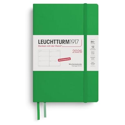 LEUCHTTURM1917 372537 Wochenkalender Paperback (B6+) 2026, 12 Monate, Spring Leaf, Deutsch LEUCHTTURM1917 372537 Wochenkalender Paperback (B6+) 2026, 12 Monate, Spring Leaf, Deutsch