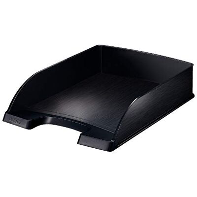 Leitz Briefkorb Standard A4, Briefablage in Premium-Qualität, Stapelbares Ablagefach als Schreibtisch-Organizer, Satin Schwarz, Style-Serie, 52540094 Leitz Briefkorb Standard A4, Briefablage in Premium-Qualität, Stapelbares Ablagefach als Schreibtisch-Organizer, Satin Schwarz, Style-Serie, 52540094