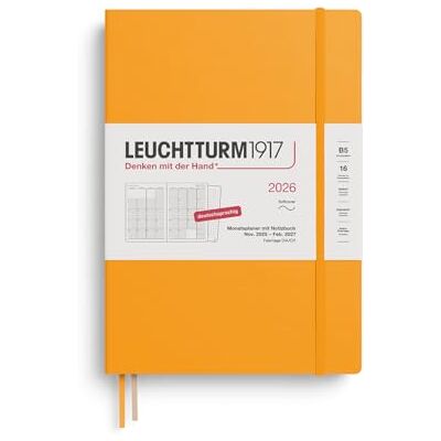 LEUCHTTURM1917 372605 Monatsplaner & Notizbuch Composition (B5) 2026, 16 Monate (01 November 2025-28. Februar 2027), Softcover, Rising Sun, Deutsch LEUCHTTURM1917 372605 Monatsplaner & Notizbuch Composition (B5) 2026, 16 Monate (01 November 2025-28. Februar 2027), Softcover, Rising Sun, Deutsch