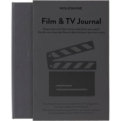 Moleskine Film & TV Journal, Notizbuch für Kino-, Film- und Fernsehserien-Enthusiasten, Filmkritik-Notizbuch mit Einführung in die Geschichte des Kinos, Hardcover, Farbe Grau, 400 Seiten Moleskine Film & TV Journal, Notizbuch für Kino-, Film- und Fernsehserien-Enthusiasten, Filmkritik-Notizbuch mit Einführung in die Geschichte des Kinos, Hardcover, Farbe Grau, 400 Seiten