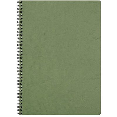 Clairefontaine 781423C Agebag Spiralbuch (DIN A4, 21 x 29,7 cm, 50 Blatt, kariert, Doppelspiralbindung, praktisch für unterwegs, robust und belastbar) 1 Stück grün Clairefontaine 781423C Agebag Spiralbuch (DIN A4, 21 x 29,7 cm, 50 Blatt, kariert, Doppelspiralbindung, praktisch für unterwegs, robust und belastbar) 1 Stück grün