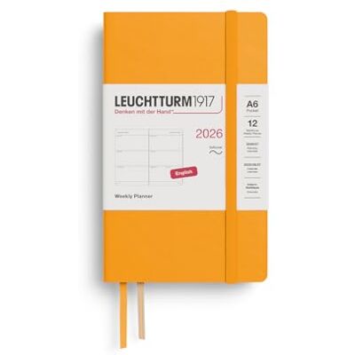 LEUCHTTURM1917 372747 Wochenkalender Pocket (A6) 2026, Softcover, Rising Sun, Englisch LEUCHTTURM1917 372747 Wochenkalender Pocket (A6) 2026, Softcover, Rising Sun, Englisch
