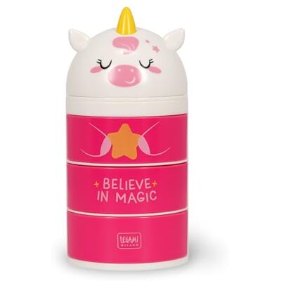 LEGAMI Desk Organizer, Schreibtisch-Organizer mit 3 seitlich zu öffnenden Schubladen, oberes Fach mit Schiebeverschluß, Unicorn-Motiv LEGAMI Desk Organizer, Schreibtisch-Organizer mit 3 seitlich zu öffnenden Schubladen, oberes Fach mit Schiebeverschluß, Unicorn-Motiv