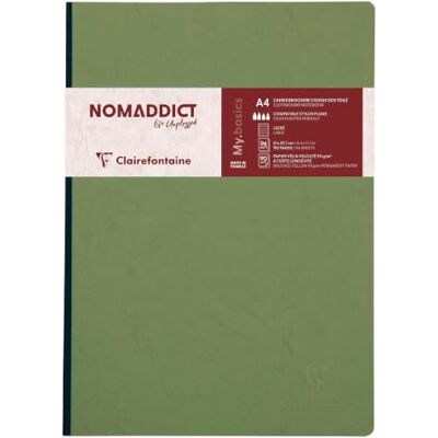 Clairefontaine 791463C Notizbuch / Kladde Age Bag DIN A4 21x29,7 cm, liniert, 96 Blatt, 90g, geleimt mit Lederstruktur, mit bedruckten Vorsatzblättern, Grün, 1 Stück Clairefontaine 791463C Notizbuch / Kladde Age Bag DIN A4 21x29,7 cm, liniert, 96 Blatt, 90g, geleimt mit Lederstruktur, mit bedruckten Vorsatzblättern, Grün, 1 Stück