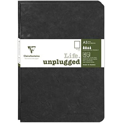 Clairefontaine 733181C Age Bag DUO Set aus 2 Notizheften 14,8x21cm , geheftet, 48 Blatt 90g, blanko Schwarz, 1 Set Clairefontaine 733181C Age Bag DUO Set aus 2 Notizheften 14,8x21cm , geheftet, 48 Blatt 90g, blanko Schwarz, 1 Set