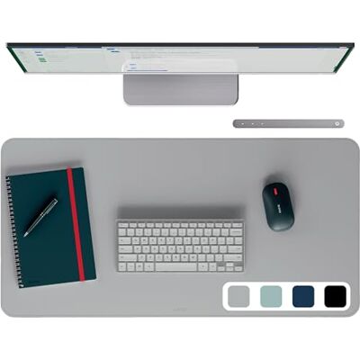 Leitz Schreibtischunterlage, Wasserabweisende Tischunterlage, Rutschfeste Matte für Schreibtisch, Tastatur und Maus, Langlebig, Hellgrau, 80 x 40 cm, 53820085 Leitz Schreibtischunterlage, Wasserabweisende Tischunterlage, Rutschfeste Matte für Schreibtisch, Tastatur und Maus, Langlebig, Hellgrau, 80 x 40 cm, 53820085