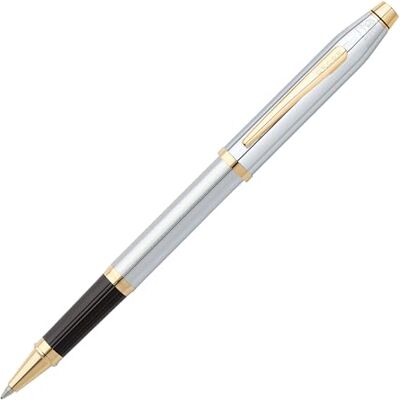 Cross Century II Rollerball (23-Karat-Goldplattiert, Schreibfarbe: schwarz, inkl. Luxus Geschenkbox) Chrom goldplattiert Cross Century II Rollerball (23-Karat-Goldplattiert, Schreibfarbe: schwarz, inkl. Luxus Geschenkbox) Chrom goldplattiert