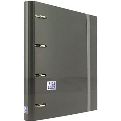 Oxford , Ordner mit 4 Ringen A4+, extra stabiler Deckel, Gummiverschluss und Ersatz-Raster 5 x 5, mit 5 farbigen Bändern, inklusive Tafel und Aufklebern, Schwarz Oxford , Ordner mit 4 Ringen A4+, extra stabiler Deckel, Gummiverschluss und Ersatz-Raster 5 x 5, mit 5 farbigen Bändern, inklusive Tafel und Aufklebern, Schwarz