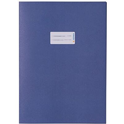Herma 5533 Heftumschläge A4 Papier Blau, 10 Stück, Hefthüllen mit Beschriftungsfeld aus extrem kräftigen Papier & satten Farben, Heftschoner Set für Schulhefte, farbig Herma 5533 Heftumschläge A4 Papier Blau, 10 Stück, Hefthüllen mit Beschriftungsfeld aus extrem kräftigen Papier & satten Farben, Heftschoner Set für Schulhefte, farbig