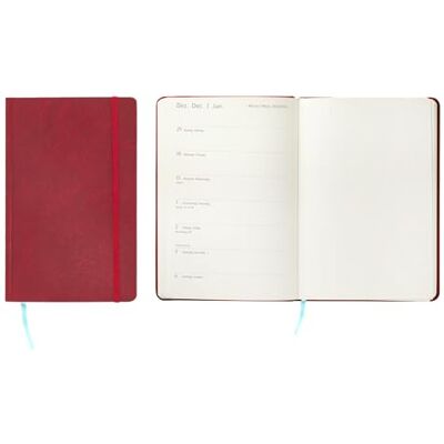 Idena 12087 Taschenkalender 2026 im Format 9 x 14 cm, 1 Woche auf 1 Seite, Terminplaner in Rot, Gummiband, Innentasche und Leseband Idena 12087 Taschenkalender 2026 im Format 9 x 14 cm, 1 Woche auf 1 Seite, Terminplaner in Rot, Gummiband, Innentasche und Leseband