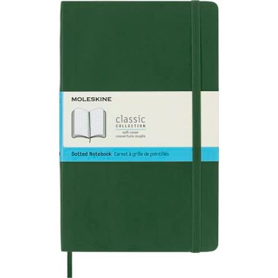 Moleskine Klassisches gepunktetes Notizbuch Weicher Schutz mit Gummiband Myrtegrün Größe 13 x 21 cm, 192 Seiten Moleskine Klassisches gepunktetes Notizbuch Weicher Schutz mit Gummiband Myrtegrün Größe 13 x 21 cm, 192 Seiten