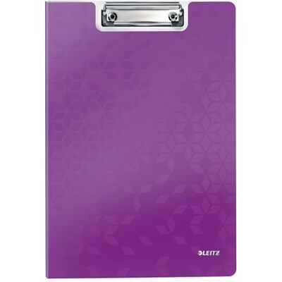 Leitz WOW A4 Klemmbrettmappe mit Abdeckung, Leichtes Polyfoam, Strapazierfähiges Klemmbrett mit Abdeckung, Für bis zu 80 Blatt, Violett, 41990062 Leitz WOW A4 Klemmbrettmappe mit Abdeckung, Leichtes Polyfoam, Strapazierfähiges Klemmbrett mit Abdeckung, Für bis zu 80 Blatt, Violett, 41990062