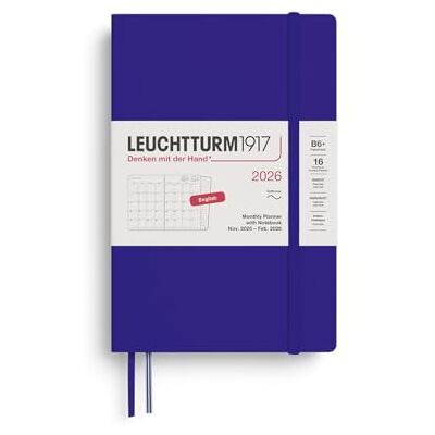 LEUCHTTURM1917 372795 Monatsplaner & Notizbuch Paperback (B6+) 2026, 16 Monate, Softcover, Ink, Englisch LEUCHTTURM1917 372795 Monatsplaner & Notizbuch Paperback (B6+) 2026, 16 Monate, Softcover, Ink, Englisch
